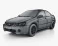 Kia Cerato (Spectra) 轿车 2008 3D模型 wire render