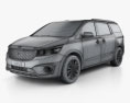 Kia Sedona SXL 2017 3d model wire render