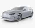 Kia Sportspace 2015 3d model clay render