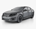 Kia Optima 2018 3d model wire render
