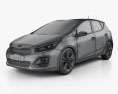 Kia Ceed GT Line hatchback  2018 Modello 3D wire render