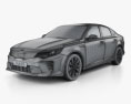 Kia Optima with HQ interior 2019 3d model wire render