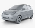 Kia Picanto (Morning) (SA) 2011 3D-Modell clay render