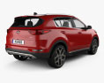 Kia Sportage GT-Line with HQ interior 2019 3d model back view