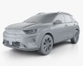 Kia Stonic 2020 3D-Modell clay render