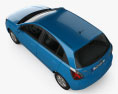 Kia Rio JB 掀背车 2011 3D模型 顶视图