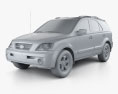 Kia Sorento EX US-spec 2002 Modello 3D clay render