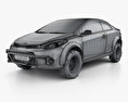 Kia Forte Koup Mud Bogger 2018 3d model wire render