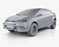 Kia Forte Koup Mud Bogger 2018 3D模型 clay render