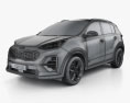 Kia Sportage GT-line 2019 3d model wire render