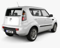 Kia Soul with HQ interior 2013 3d model back view