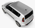 Kia Soul with HQ interior 2013 3d model top view