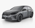 Kia Ceed hatchback 2021 3d model wire render