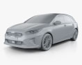 Kia Ceed GT ハッチバック 2021 3Dモデル clay render