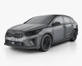 Kia Ceed Pro GT-Line 2021 3D 모델  wire render