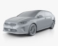 Kia Ceed Pro GT-Line 2021 Modello 3D clay render