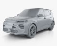 Kia Soul GT-Line Turbo 2022 3D-Modell clay render