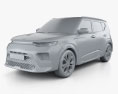 Kia Soul X-Line 2022 Modello 3D clay render