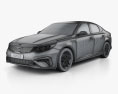 Kia Optima sedan 2021 3D-Modell wire render