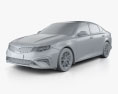 Kia Optima sedan 2021 3D-Modell clay render