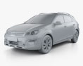Kia Rio X-Line 2023 3D-Modell clay render