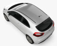 Kia Rio 3 puertas 2017 Modelo 3D vista superior