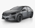 Kia XCeed 2020 3D 모델  wire render