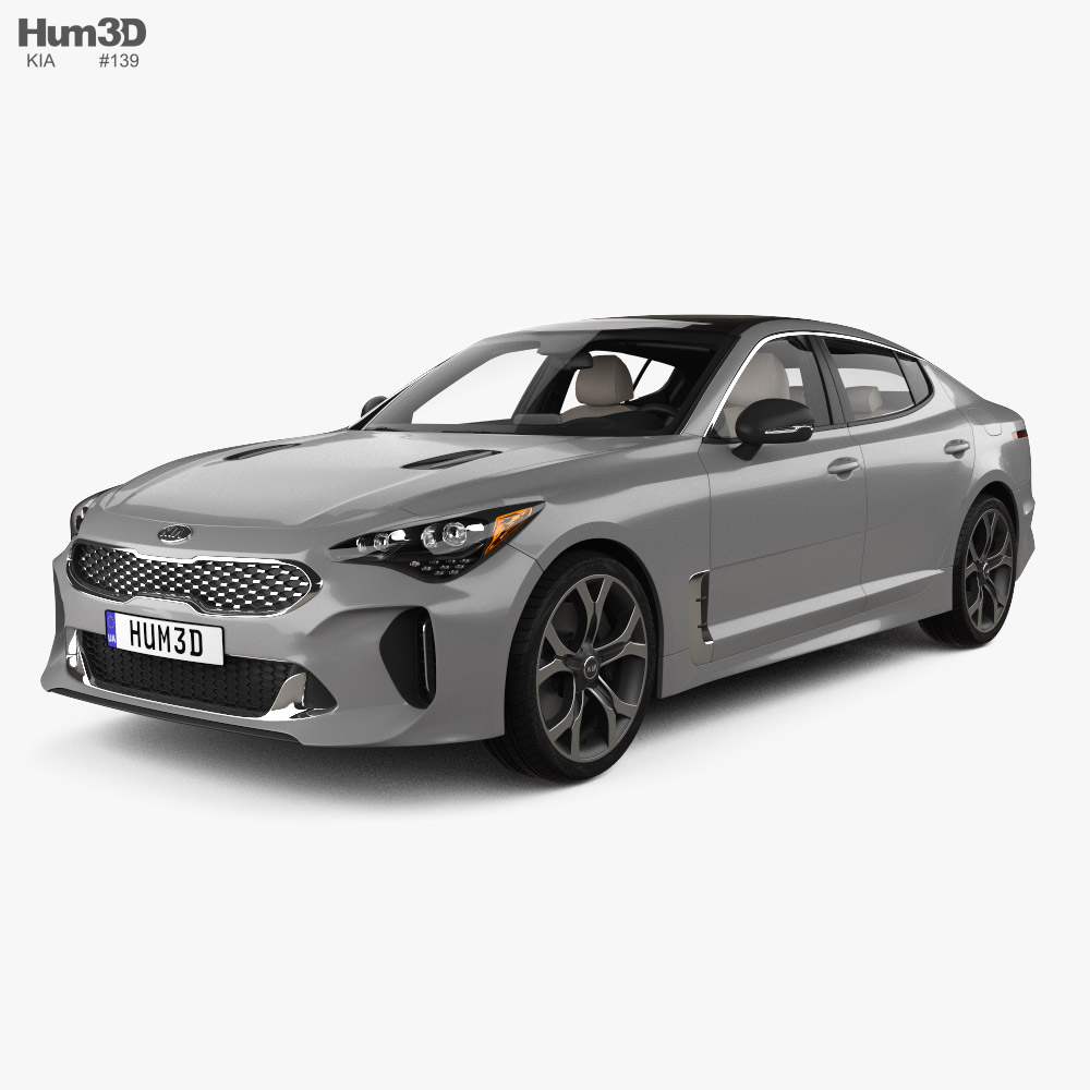 Kia Stinger GT with HQ interior and engine 2020 3D model