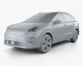 Kia Niro e 2022 3d model clay render