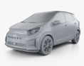 Kia Picanto GT-Line 2023 3D-Modell clay render
