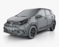 Kia Picanto X-Line 2023 3D-Modell wire render