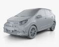 Kia Picanto X-Line 2023 3d model clay render