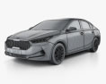 Kia K3 GT-line CN-spec 2023 3D模型 wire render