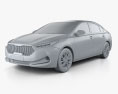Kia K3 GT-line CN-spec 2023 3d model clay render