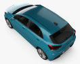 Kia Rio hatchback 2023 3d model top view