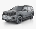 Kia Mohave 2023 3D 모델  wire render