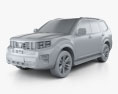 Kia Mohave 2023 3D 모델  clay render