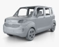 Kia Ray com interior 2016 Modelo 3d argila render