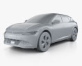 Kia EV6 2024 Modello 3D clay render