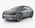 Kia EV6 GT-Line 2024 3D-Modell wire render
