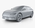 Kia EV6 GT-Line 2024 3D-Modell clay render