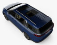 Kia Carnival з детальним інтер'єром та двигуном 2023 3D модель top view