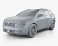 Kia Sportage 2022 3D-Modell clay render