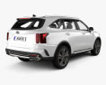 Kia Sorento EcoHybrid with HQ interior and engine 2020 3d model back view