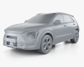 Kia Niro HEV 2024 3D-Modell clay render