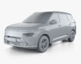 Kia Carens 2024 3D-Modell clay render