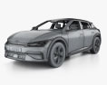 Kia EV6 GT-Line с детальным интерьером 2024 3D модель wire render