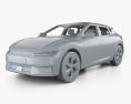 Kia EV6 GT-Line con interior 2024 Modelo 3D clay render