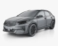 Kia XCeed 2024 3D 모델  wire render