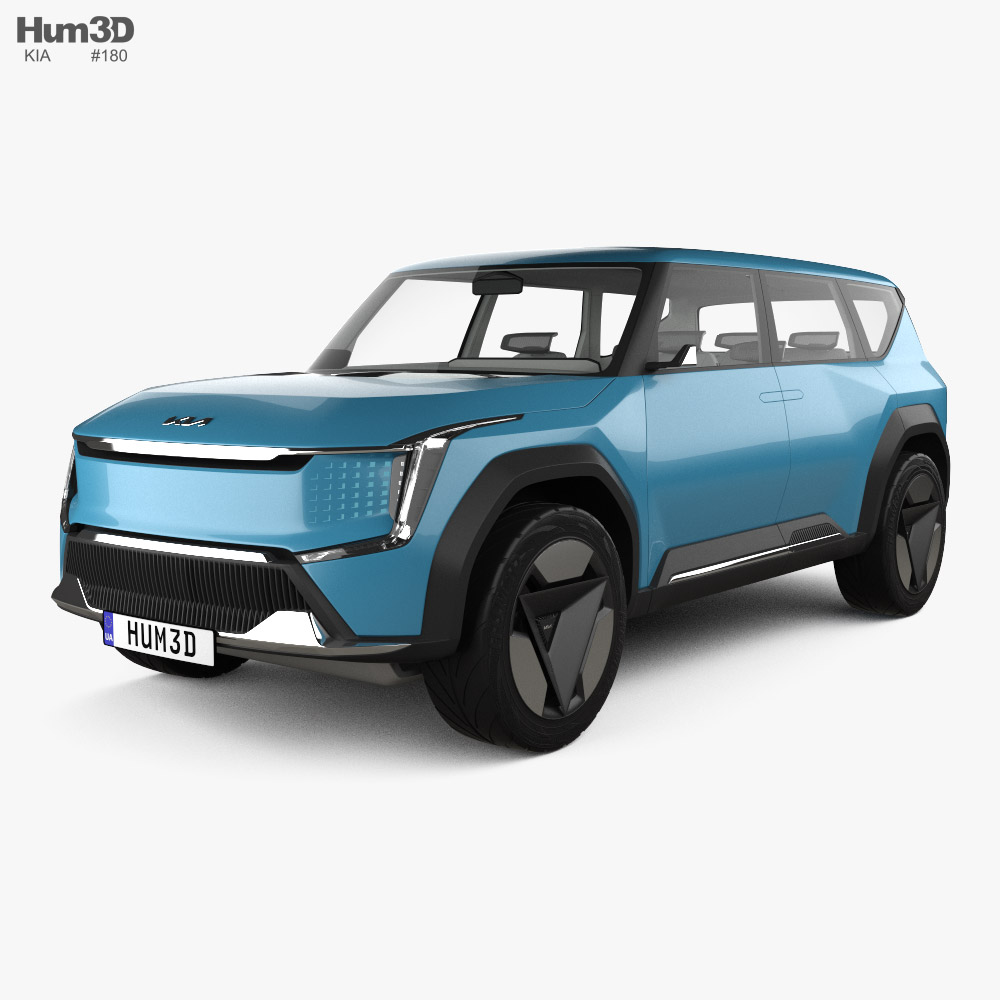 Kia EV9 concept with HQ interior 2022 3D model